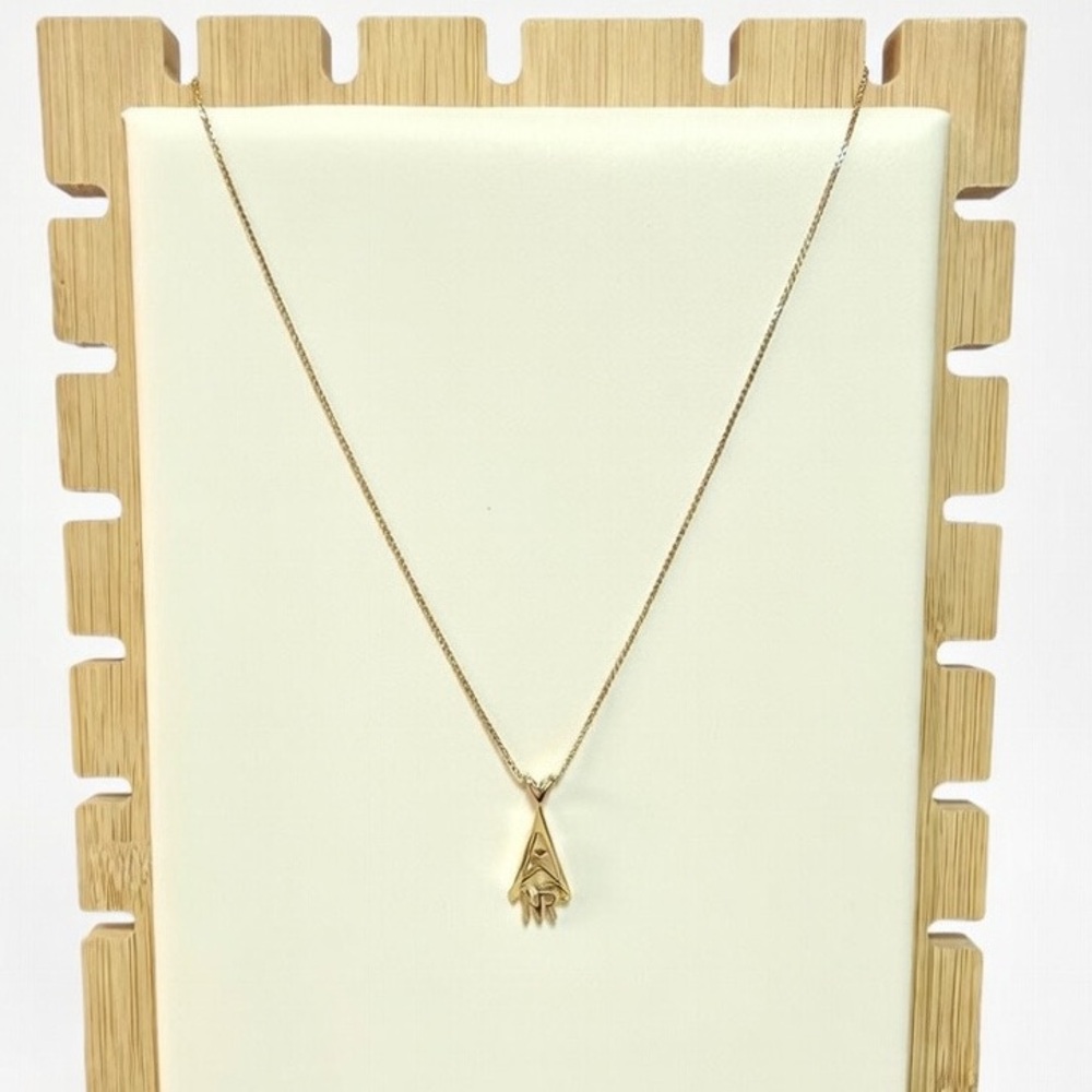 Nina Ricci Gold Tone Pendant Necklace